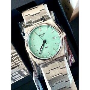 Tissot PRX Men's Quartz Watch Light Green Dial 40mm T137.410.11.091.01